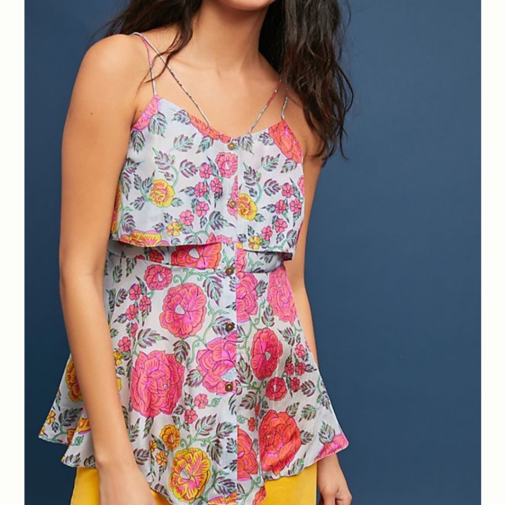 Anthropologie silk top‎